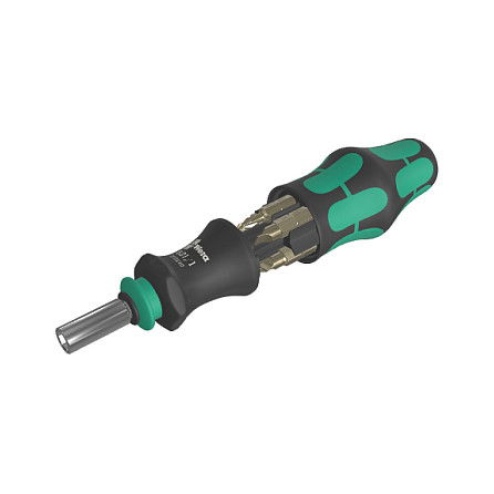 Wera Kraftform Kompakt 28 SB Set de Destornillador con 6 Puntas Intercambiables Phillips Pozidriv Ranura