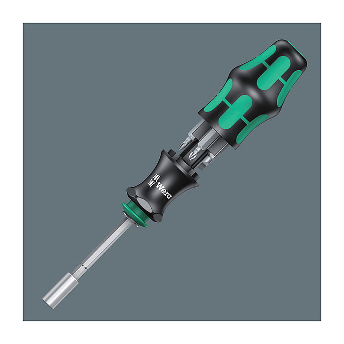 Wera Kraftform Kompakt 28 SB Set de Destornillador con 6 Puntas Intercambiables Phillips Pozidriv Ranura