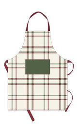 DKD Home Decor Set de 2 Delantales Tartán Verde