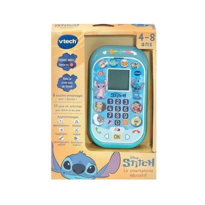 Vtech Stitch El Teléfono Inteligente Educativo Azul Idioma Francés VTE3417765860058