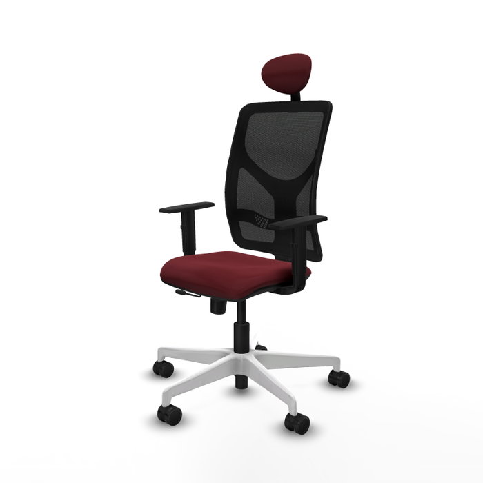 PIQUERAS Y CRESPO Silla de oficina Motilla con mecanismo Sincro/Traslack, Granate y Negro PIQUERAS Y CRESPO Silla de oficina Motilla con mecanismo Sincro/Traslack, Granate y Negro