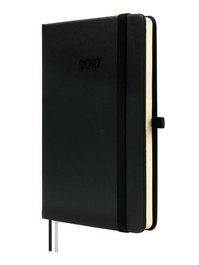 Finocam Agenda Anual 2027 Minimal Textura Tapa Dura Negro