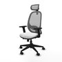 PIQUERAS Y CRESPO Silla de oficina Cilanco con mecanismo Sincro/Traslack, Gris y Blanco