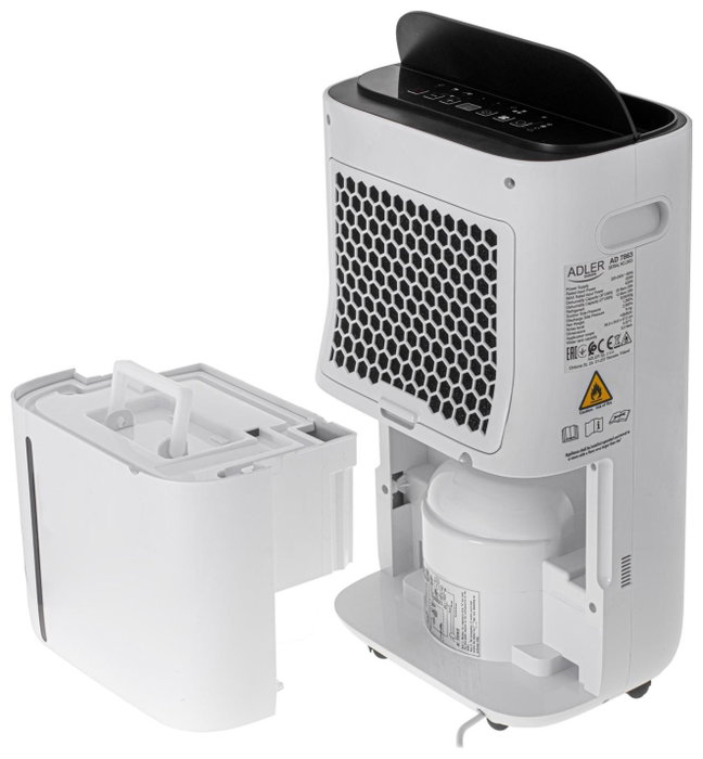 Adler AD 7863 2w1 Osuszacz i Oczyszczacz Powietrza 25L/dobę HEPA H13 Biały