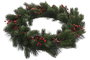 DKD Home Decor Corona LED 50 LEDs Verde y Rojo 60x15x60 cm
