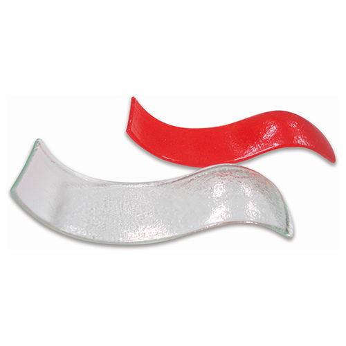 Ola Fuente Pequeña de Vidrio, Forma de Ola, 18 x 15 cm, Complemento de Cristalería, Colección Ola (Set de 6)