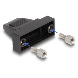 DeLOCK Carcasa de Plástico para Conector D-Sub 9 Pines Negro