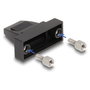 DeLOCK Carcasa de Plástico para Conector D-Sub 9 Pines Negro