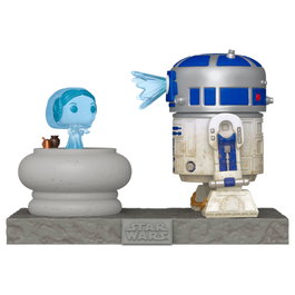 Funko Figura POP Deluxe Star Wars R2-D2 and Princess Leia Hologram 10cm