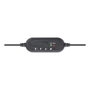 MANHATTAN Auriculares USB Mono de Diadema Oficina con Micrófono Boom Plegable Unidireccional 20-20000 Hz 1.5m Negro