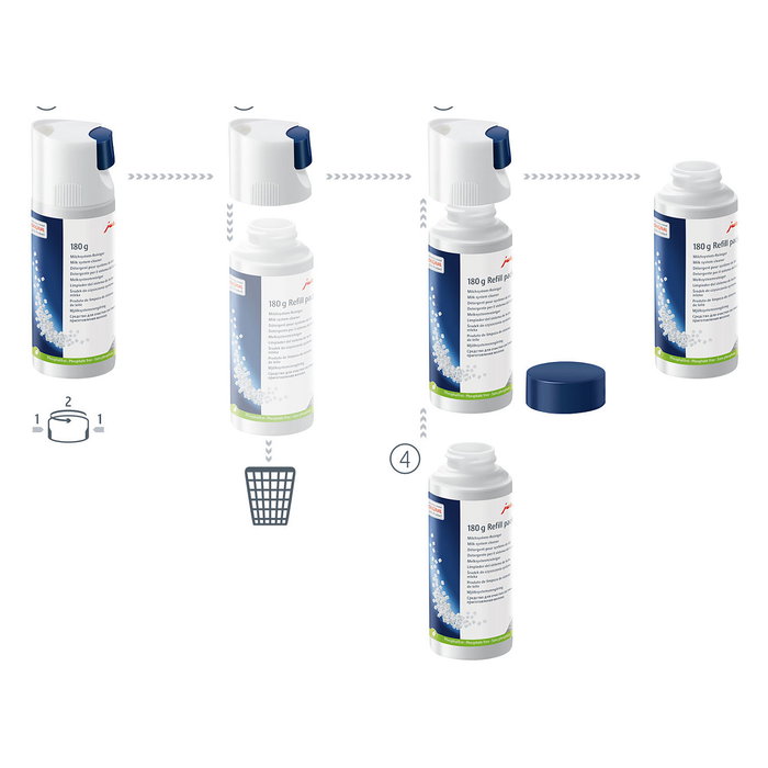 Jura 24212 Tabletas de limpieza para sistema de leche, 60 unidades