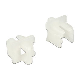 DeLOCK 64018 Cubierta antipolvo para toma RJ11 con asa, 10 unidades, Blanco