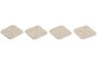 DKD Home Decor Set de 4 Posavasos de Cuerda y MDF Natural