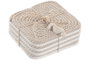 DKD Home Decor Set de 4 Posavasos de Cuerda y MDF Natural