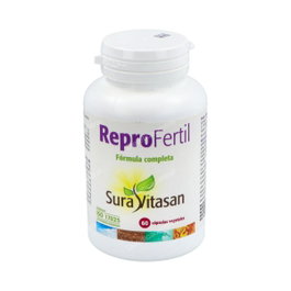 SURA VITASAN Reprofertil Suplemento para Fertilidad Masculina 60 Cápsulas Vegetales con Zinc, Selenio, CoQ10 y Ashwagandha