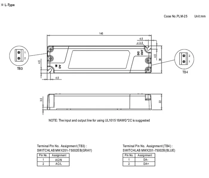 MEAN WELL DLP-04 Alimentador LED DALI 3,84W 16VDC MEAN WELL DLP-04 Alimentador LED DALI 3,84W 16VDC