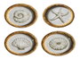 DKD Home Decor Cuadro Cristal Ratan con Concha Surtido de 4 Unidades