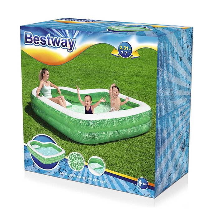 Bestway Piscina Hinchable 2 Camaras Tropical 231x231x51 cm Bestway Piscina Hinchable 2 Camaras Tropical 231x231x51 cm