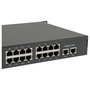 LevelOne Switch No Administrado FGP-3400W380 con 32 Puertos Fast Ethernet PoE (30W) y 2 Puertos Gigabit, Presupuesto PoE 380W, Montaje en Rack 19"