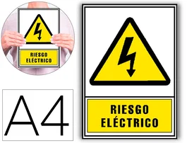 Archivo 2000 Señal Riesgo Eléctrico 210x297 PVC Amarillo