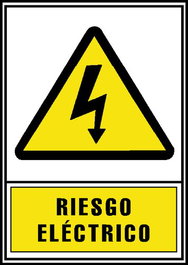 Archivo 2000 Señal de Riesgo Eléctrico Amarilla 210x297 mm