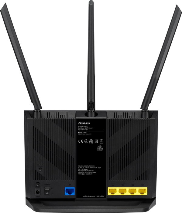 Asus 4G-AX56 Router LTE WiFi 6 Doble Banda Cat.6 300Mbps hasta 1800Mbps Portal Cautivo Seguridad