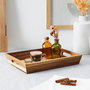 Home Deco Factory Bandeja con Asas Acacia 32x23 cm
