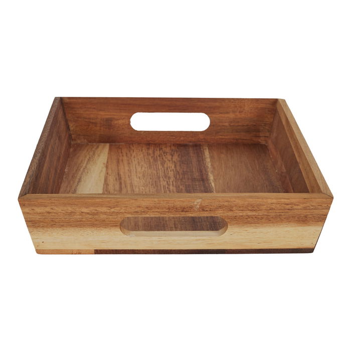 Home Deco Factory Bandeja con Asas Acacia 32x23 cm