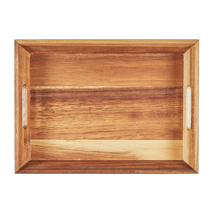Home Deco Factory Bandeja con Asas Acacia 32x23 cm