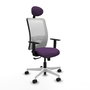 PIQUERAS Y CRESPO Silla de oficina Zulema Morado y Blanco