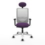 PIQUERAS Y CRESPO Silla de oficina Zulema Morado y Blanco