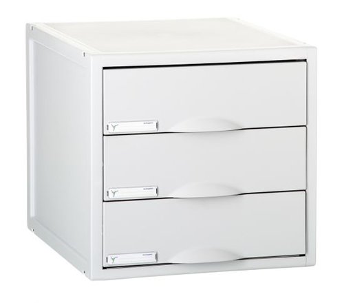 Archivo 2000 Módulo Archisystem de 3 cajones Gris 356x316x303 mm Archivo 2000 Módulo Archisystem de 3 cajones Gris 356x316x303 mm