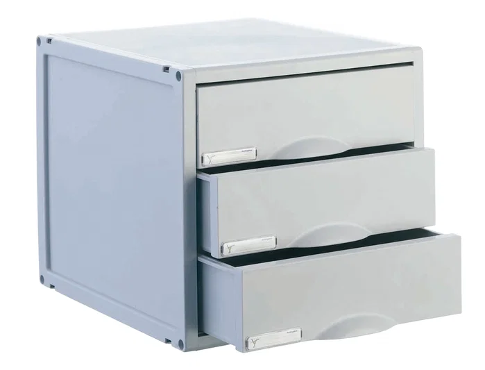 Archivo 2000 Archisystem Fichero Cajones Sobremesa 3 Cajones Color Gris 356x316x303 mm