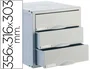 Archivo 2000 Archisystem Fichero Cajones Sobremesa 3 Cajones Color Gris 356x316x303 mm