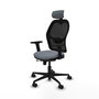 PIQUERAS Y CRESPO Silla de oficina Jorquera con mecanismo Sincro/Traslack Gris y Negro