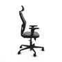 PIQUERAS Y CRESPO Silla de oficina Jorquera con mecanismo Sincro/Traslack Gris y Negro