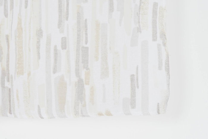 DKD Home Decor Cortina Visillo Poliester Verde Blanco 270 x 140 cm (2 Unidades)