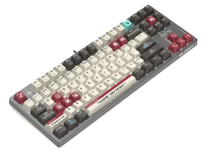 A4Tech Bloody S87 Pixels Red, teclado mecánico gaming TKL, interruptores BLMS Red Plus, disposición polaca A4Tech Bloody S87 Pixels Red, teclado mecánico gaming TKL, interruptores BLMS Red Plus, disposición polaca