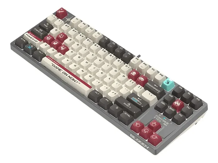 A4Tech Bloody S87 Pixels Red, teclado mecánico gaming TKL, interruptores BLMS Red Plus, disposición polaca A4Tech Bloody S87 Pixels Red, teclado mecánico gaming TKL, interruptores BLMS Red Plus, disposición polaca