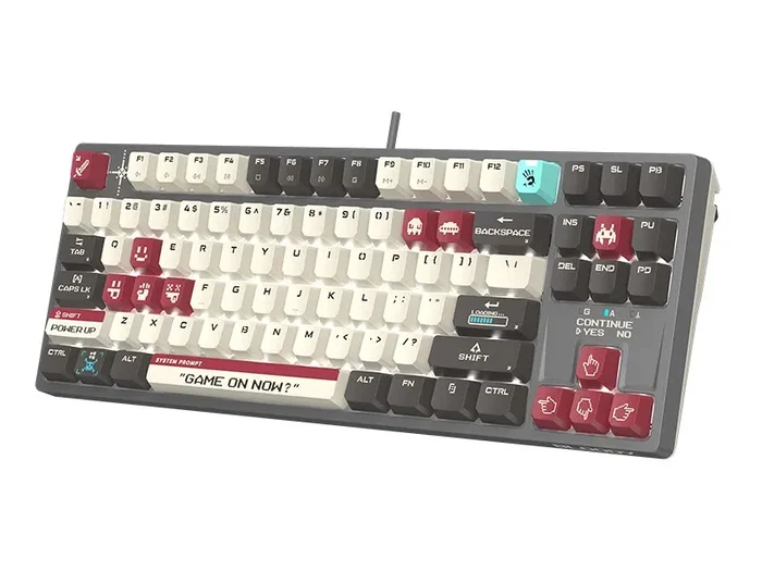 A4Tech Bloody S87 Pixels Red, teclado mecánico gaming TKL, interruptores BLMS Red Plus, disposición polaca A4Tech Bloody S87 Pixels Red, teclado mecánico gaming TKL, interruptores BLMS Red Plus, disposición polaca