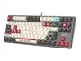 A4Tech Bloody S87 Pixels Red, teclado mecánico gaming TKL, interruptores BLMS Red Plus, disposición polaca