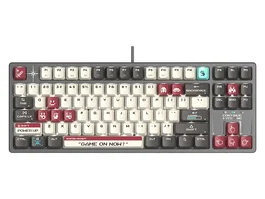 A4Tech Bloody S87 Pixels Red, teclado mecánico gaming TKL, interruptores BLMS Red Plus, disposición polaca