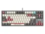 A4Tech Bloody S87 Pixels Red, teclado mecánico gaming TKL, interruptores BLMS Red Plus, disposición polaca