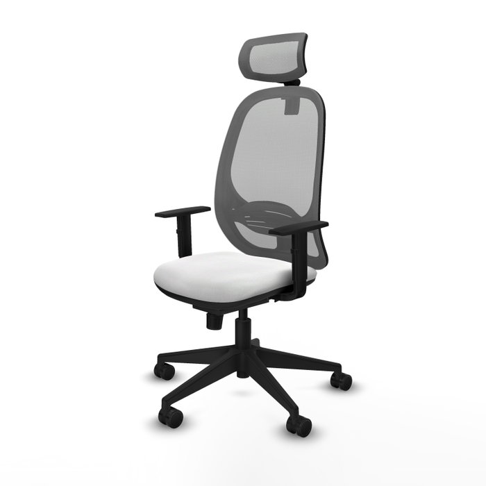 PIQUERAS Y CRESPO Silla de oficina Cilanco con mecanismo Sincro, Blanco y Gris PIQUERAS Y CRESPO Silla de oficina Cilanco con mecanismo Sincro, Blanco y Gris