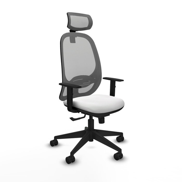 PIQUERAS Y CRESPO Silla de oficina Cilanco con mecanismo Sincro, Blanco y Gris PIQUERAS Y CRESPO Silla de oficina Cilanco con mecanismo Sincro, Blanco y Gris