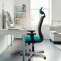 PIQUERAS Y CRESPO Silla de oficina Zulema Verde esmeralda y Blanco