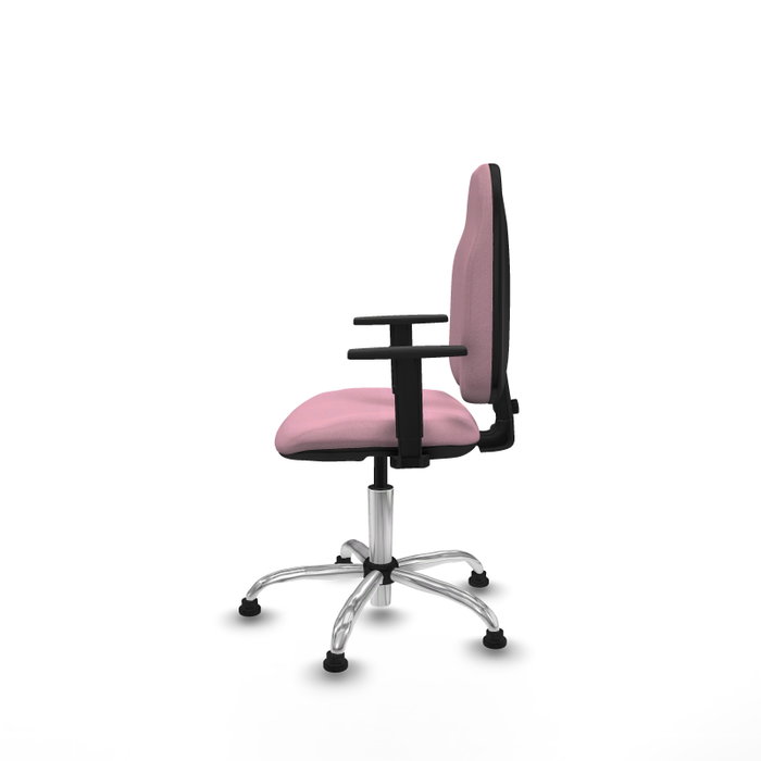 PIQUERAS Y CRESPO Silla de oficina Algarra Rosa con Base Cromada