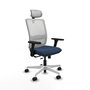 PIQUERAS Y CRESPO Silla de oficina Haches Azul marino y Blanco