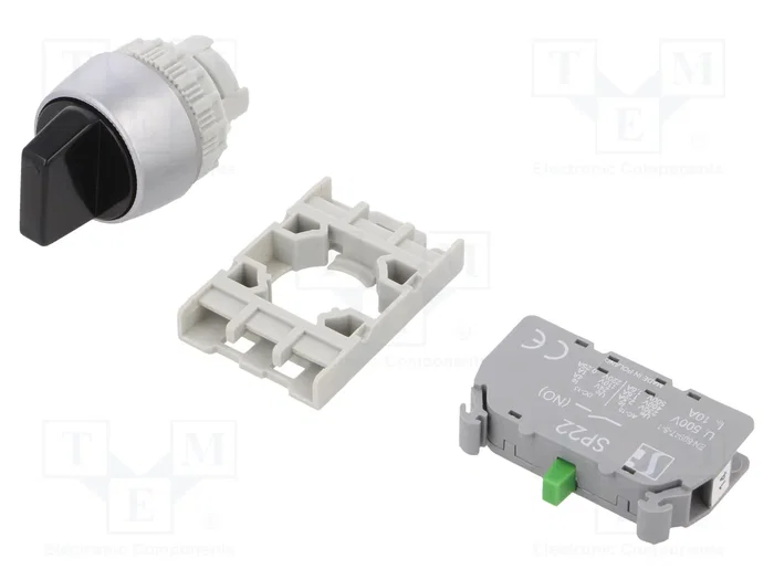 SPAMEL Interruptor Rotativo Negro de 22mm SPAMEL Interruptor Rotativo Negro de 22mm