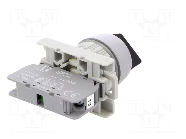 SPAMEL Interruptor Rotativo Negro de 22mm SPAMEL Interruptor Rotativo Negro de 22mm